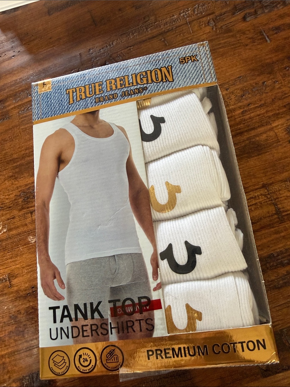 All White True Religion Tank Tops LARGE